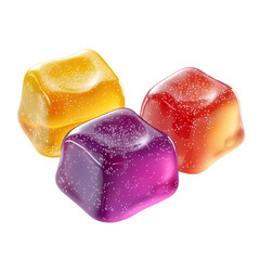 Colorful gelatin cubes in vibrant colors, perfect for dessert or snack ideas, capturing a fun and playful treat.