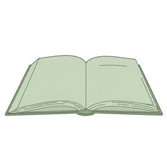Open book graphic featuring simple lines and gentle colors, perfect for educational resources, creative design, or general thematic backgrounds.