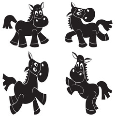Naklejka premium World Horse day vector set-15