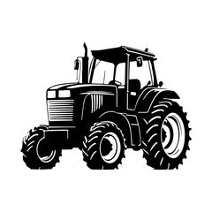 Tractor Silhouette – Farming Vehicle Vector Illustration