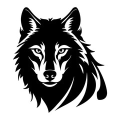 Wolf Head Silhouette – Wild Animal Vector Icon