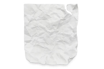 Obraz premium Crumpled and Torn White Paper Sheet with Curled Edges on Transparent Background