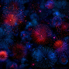 Blend neurodiversity with fireworks, red and blue accents on July 4th.