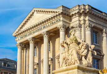 Versailles palace architecture outside Paris, France (translation 