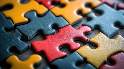 Fototapeta premium Close-up puzzle pieces