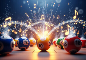 Musical Lottery Balls and Sparkling Luck