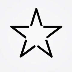 Segmented star outline provides a geometric and modern twist on a classic symbol.
