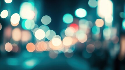 City lights blur at night