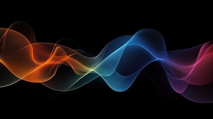 Fototapeta premium Abstract colorful wavy lines