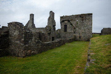 Kinsale, Ireland, May 21, 2024: Jame's Fort British Fortress Ruins on Kinsale Bay with Rock Walls and Ramparts making up the castle and the Bay Defenses looking at the remains of the Buildings