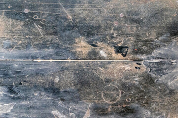 Real Photographed: Old Grunge Wood Table Texture with Scratches
