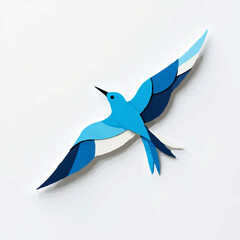 Obraz premium Blue Roller Bird Flies with Open Wings