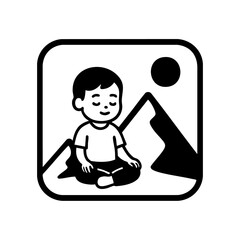 image design with kid vector