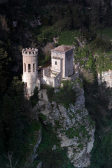 View of Torretta Pepoli, Erice, Trapani, Sicily, Italy
