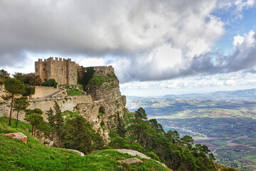 Obraz premium Norman castle of Venus in Erice, Sicily, Italy