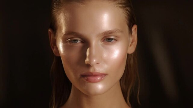 Everyday pretty woman decided to turn into a high fashion icon. When her natural look is replaced by a glossy style with shiny skin and plump lips - there is a feeling that something went wrong