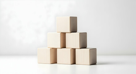 Obraz premium Building Blocks Setup, Play Area, Indoor Space, Photo, Minimalist, Close-Up, Creativity