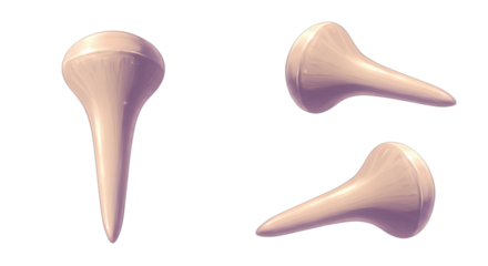 Elegant digital illustration of whimsical cribbage pegs against clean background