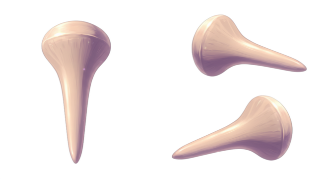 Elegant digital illustration of whimsical cribbage pegs against clean background