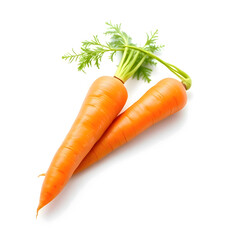 Fresh Organic Carrots Isolated on White Background 2