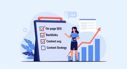 Fototapeta premium Elevate Your Online Presence A Comprehensive Guide to On-Page SEO, Backlinks, Content Engagement, and Strategy