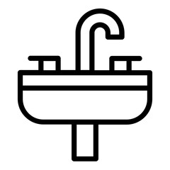 sink icon line
