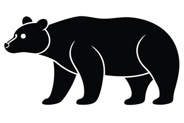 bear standing vector icon