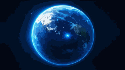 Fototapeta premium Blue planet with water