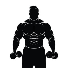Professional Bodybuilding Equipment Icon Set Vector Illustration