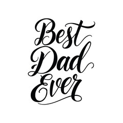 Fathers Day Typography Art Vector Illustration