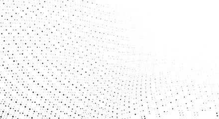 Abstract pattern of varying-sized black dots on a white background