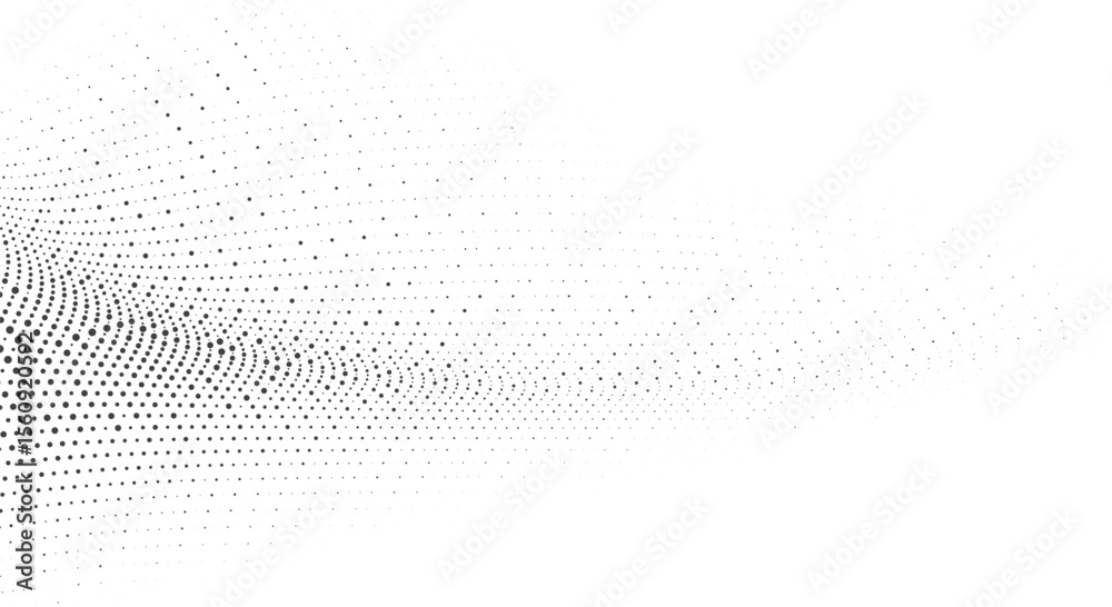 Wall mural clean abstract mesh dot wave background for website banner or hero section
