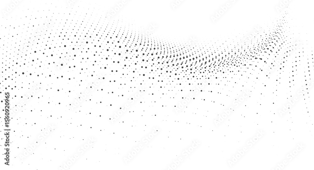 Wall mural minimal abstract mesh dot wave pattern for website hero section banner background