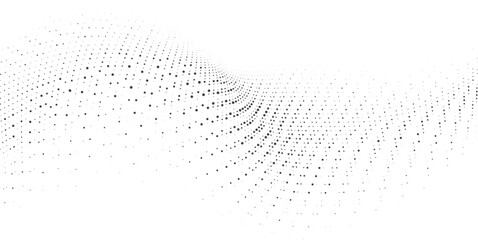 Flowing Mesh Dot Wave Line Background for Website Hero Banner or Landing Page