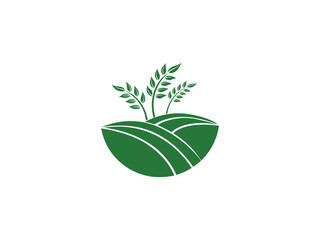  Eco Farm Logo Design Sustainable Organic Agriculture Symbol, Green Leaf Nature Branding Icon for Business and Environment
