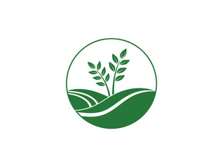  Eco Farm Logo Design Sustainable Organic Agriculture Symbol, Green Leaf Nature Branding Icon for Business and Environment
