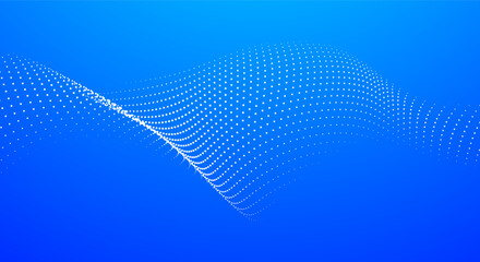 Blue Gradient Dot Wave Mesh Pattern for Website Banner or Hero Section Background