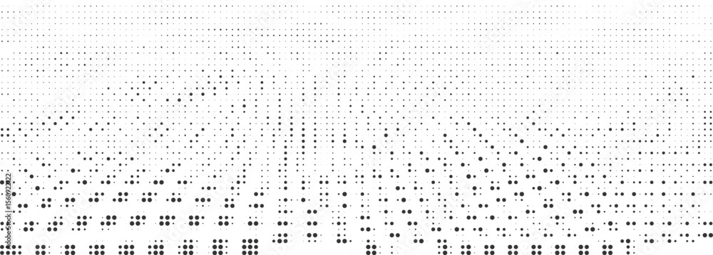 Wall mural dynamic square dot grid mesh wave for website hero banner or landing page
