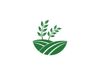  Eco Farm Logo Design Sustainable Organic Agriculture Symbol, Green Leaf Nature Branding Icon for Business and Environment
