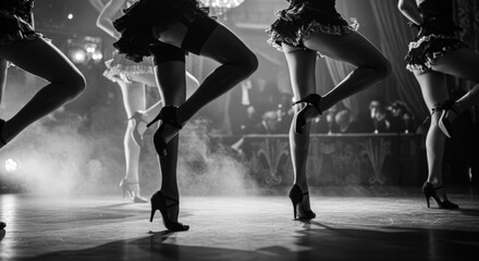 slender beautiful legs of cancan dancers Burlesque