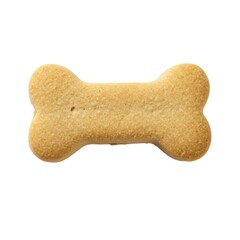 Delicious bone shaped pet treat for dogs on a white background