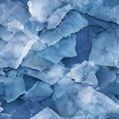 Fototapeta premium Broken ice shards in overlapping frozen blue layers