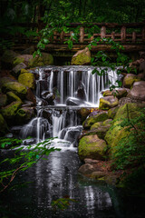 Prospect Park Waterfall in Brooklyn, New York, USA — a long exposure photo of a hidden natural gem nestled within the city’s historic urban oasis