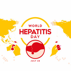 Creative World Hepatitis Day Poster Vector Illustration | Awareness Campaign Design for Liver Health and Global Prevention	