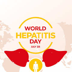 Creative World Hepatitis Day Poster Vector Illustration | Awareness Campaign Design for Liver Health and Global Prevention	