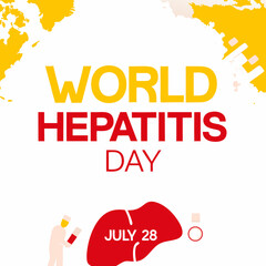 Creative World Hepatitis Day Poster Vector Illustration | Awareness Campaign Design for Liver Health and Global Prevention	