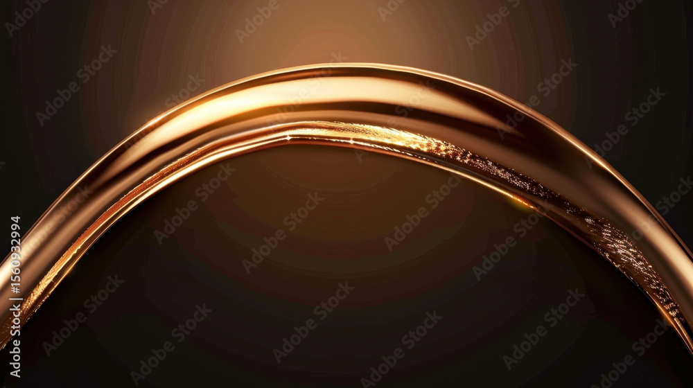 Poster smooth arc of golden light rises from bottom frame, creating stunning visual effect that captivates 