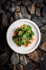 Shrimp Salad on stones