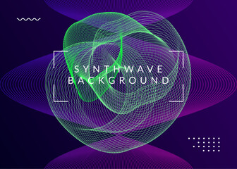 Dance Magazine. Concert Vector. Green Night Club Background. Sound Electro Graphic. Fest Poster. Pink Music Set. Nightclub Audio Illustration. Blue Dance Magazine