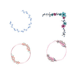 Delicate floral frames, perfect for adding a touch of spring to any design